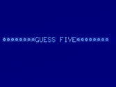 Guess Five