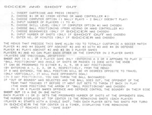Soccer and Shoot Out (1985)(Instructions by Mike White)(PDF)
