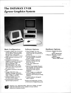 Datamax UV-1R Zgrass Graphics System Flyer