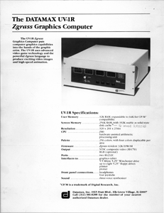 Datamax UV-1R Zgrass Graphics Computer Flyer
