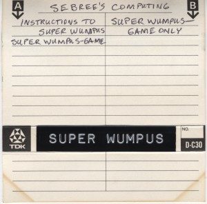 Super Wumpus by Seebree's_Computing  (Tape Insert)
