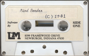 Mind Bender/Space Sleuth (L&M Software)(Side 1)