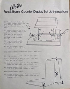 Bally 'Fun & Brains' Counter Display (Set Up Instructions)